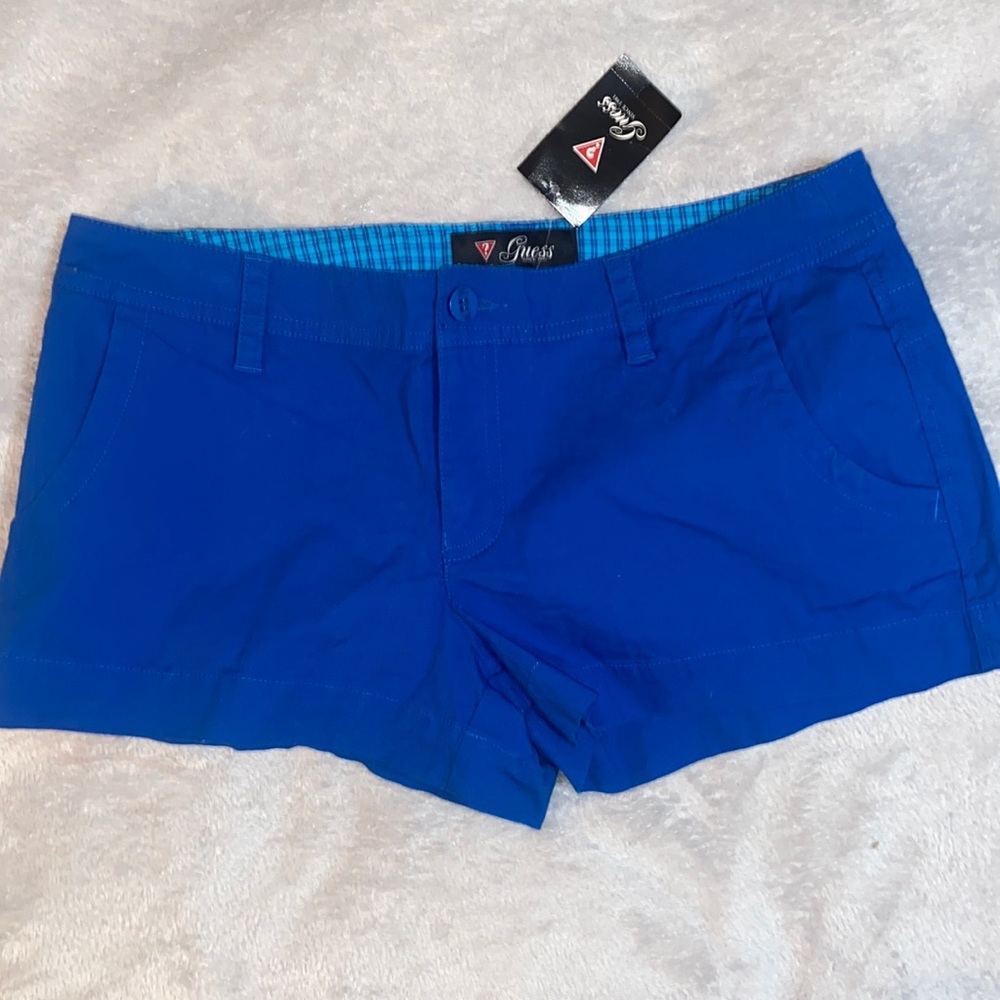Guess cosmic blue Andra belted short new with tags size 27